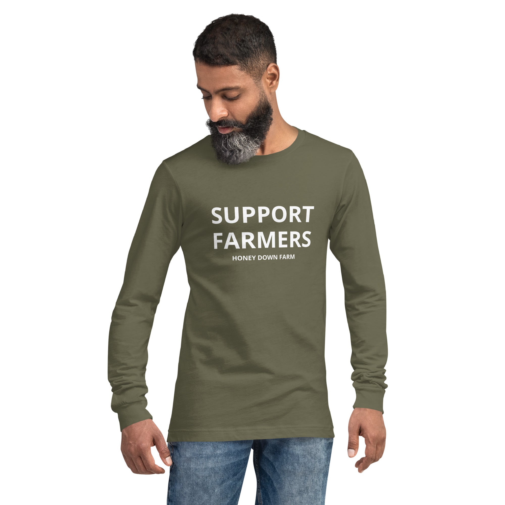 Support Farmers Honey Down Farm Unisex Long Sleeve Tee